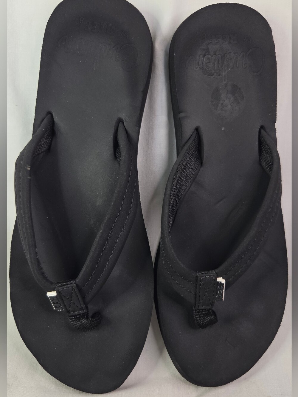 Women's Just Passing Through Cushion Breeze Black Flip-Flop Sandals Sz 8 GUC